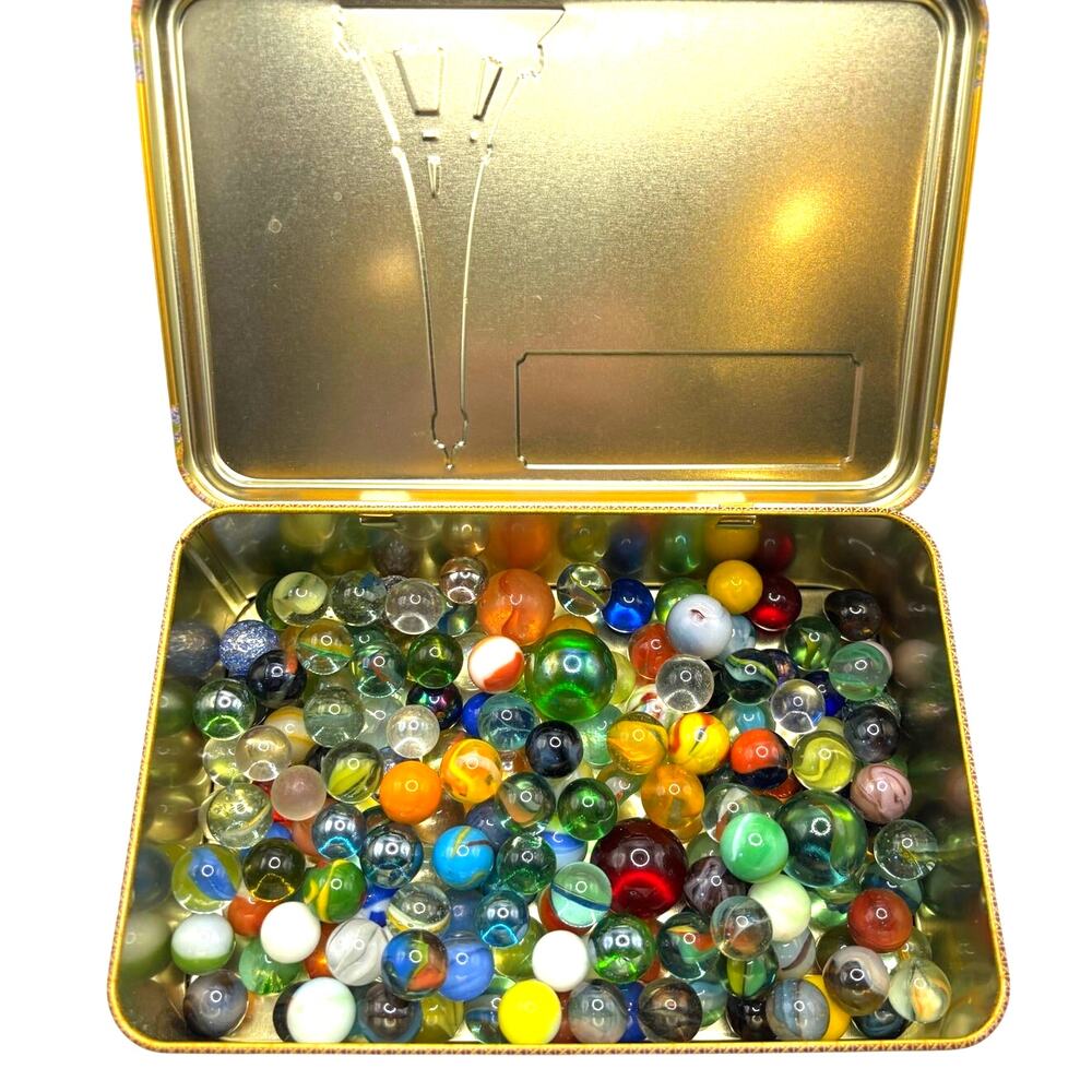 1.81 lbs Vintage Marbles with Possible Uranium, Akro, Vitro, Jabo
